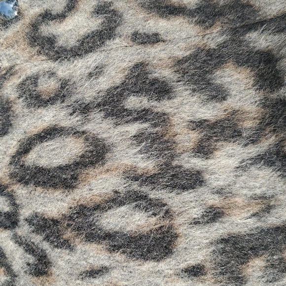 Banana Republic Wool Animal Print Bomber Jacket L - Picture 5 of 9